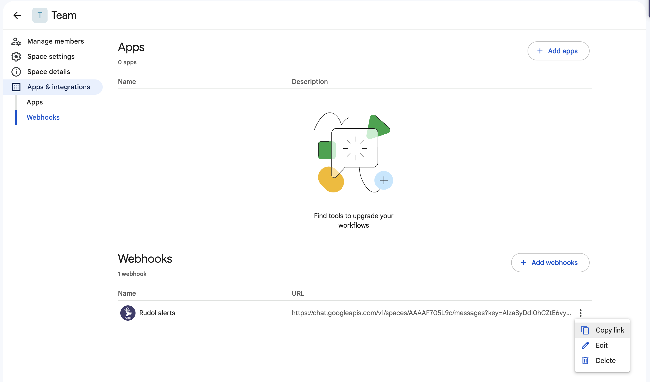 Google Chat Webhook